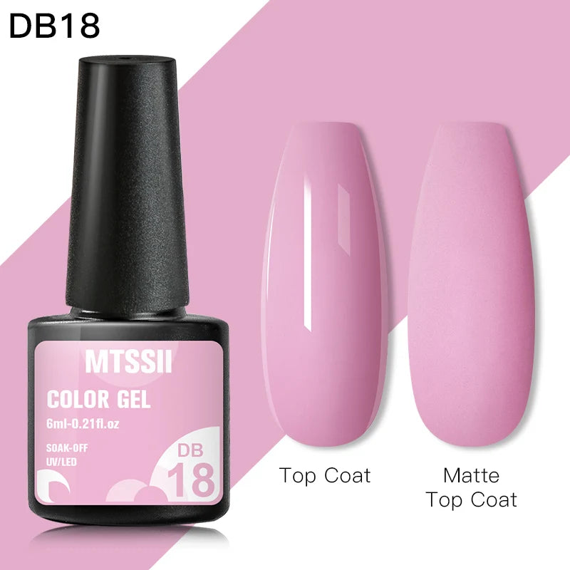 Mtssii 6ML Reflective Gel Nail Polish Shiny 14 Colors Semi-permanent UV Gel varnish Hybrid Nail Polish for Nail Art Manicure