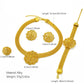 XUHUANG Luxury Flower Necklace Sets For Women Wedding Dubai Gold Plated African Jewelry Set Indian Jewellery Anniversary Gifts