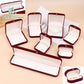 Flocking Gold Buckle Jewelry Box Red Velvet