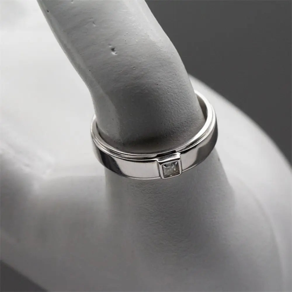 Custom Luxury Expensive High Quality Jewelry 925 Sterling Clear Black Blue Cubic Zircon Stone Silver Rings Men