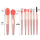 Set of 8 Soft Bristle Make Up Brushes Premium Synthetic With Bag Eyeshadow Brush Eye Facial Beauty Foundation Brush