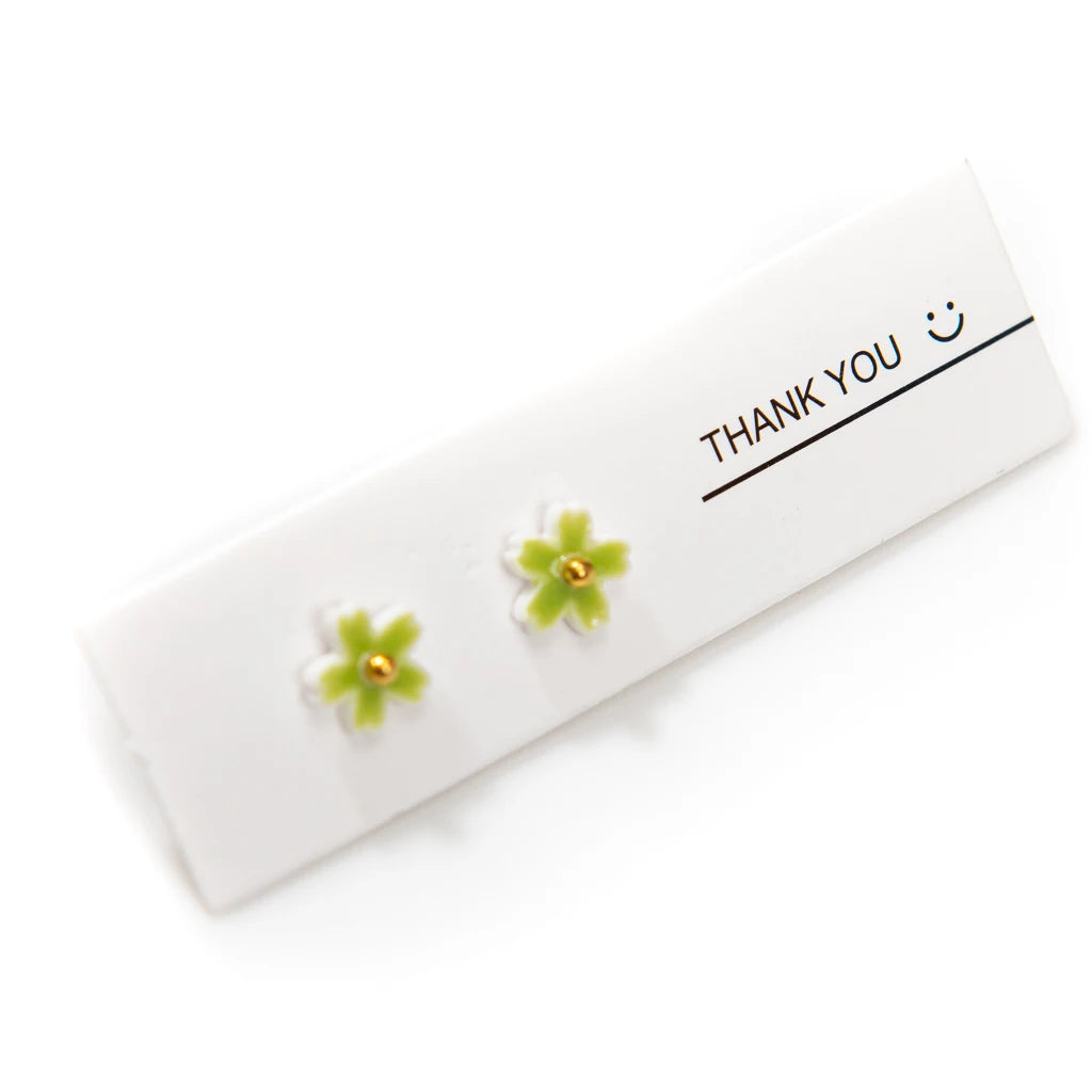 Handmade Multicolor Ceramic Flower Earrings With Stainless Steel Pin - Trendy And Eye-catching Jewelry Z638