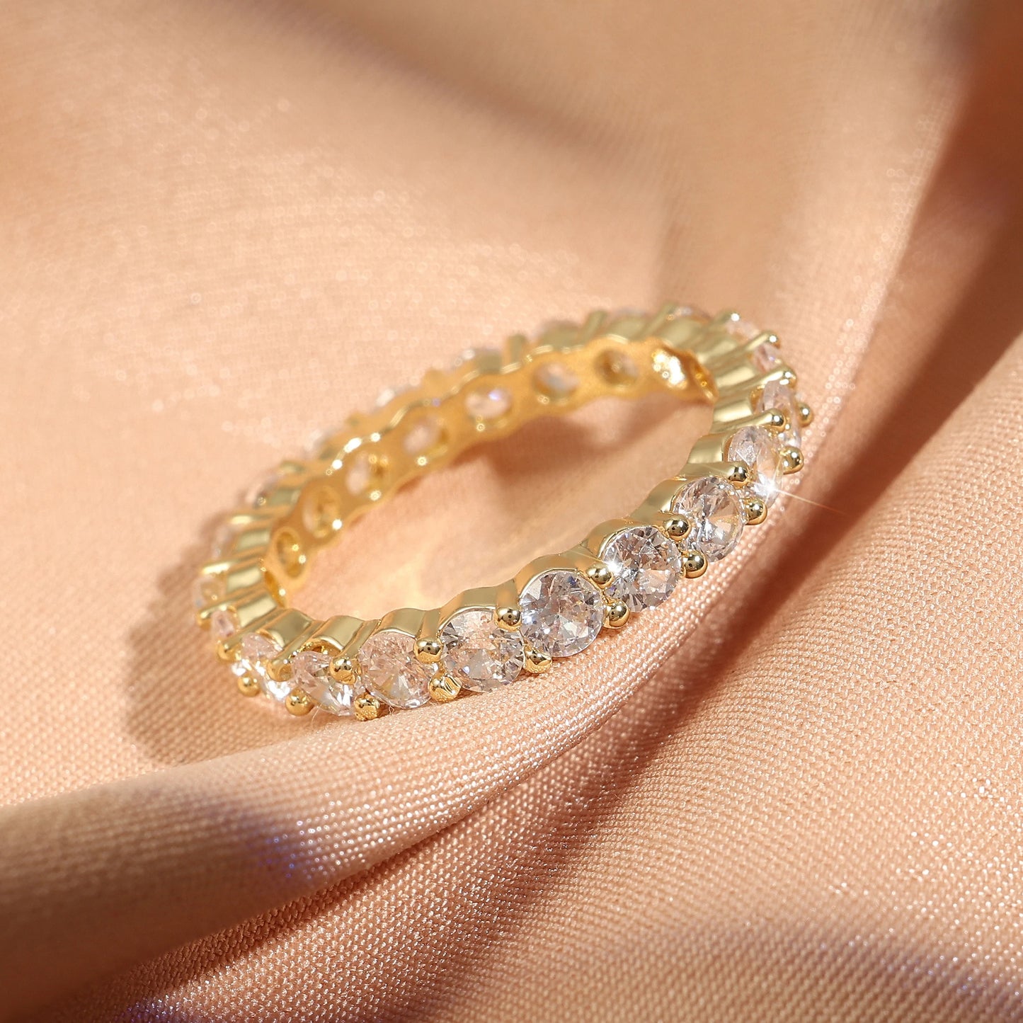 Classic Baguette Cubic Zirconia Engagement Rings for Women Luxury 18K Gold Color Plated Wedding Party Jewelry