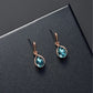 3pcs/set Jewelry Sets Women Elegant Waterdrop Rhinestone Pendant Necklace Hook Earrings Jewelry Set
