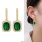 925 Silver Needle Green Flower Earrings For Women Korean Fashion Jewelry 2025 Trending Luxury Zircon Leaf Women's Stud Earrings
