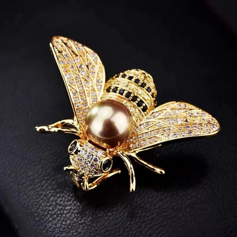 Sweet Flower Shape Lapel Pin Inlaid Shiny Rhinestones Brooches All-match Versatile Corsage Accessories