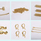 Trendy Earrings Accessories 18K Gold Plated Metal Round Earwires Earring Fasteners Hooks For DIY Women Ear Jewelry Making