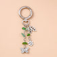 Cute Enamel Flower Butterfly Keychain Women Girls Love Heart Key Ring Pendants Handbag Decor DIY Handmade Jewelry Gifts