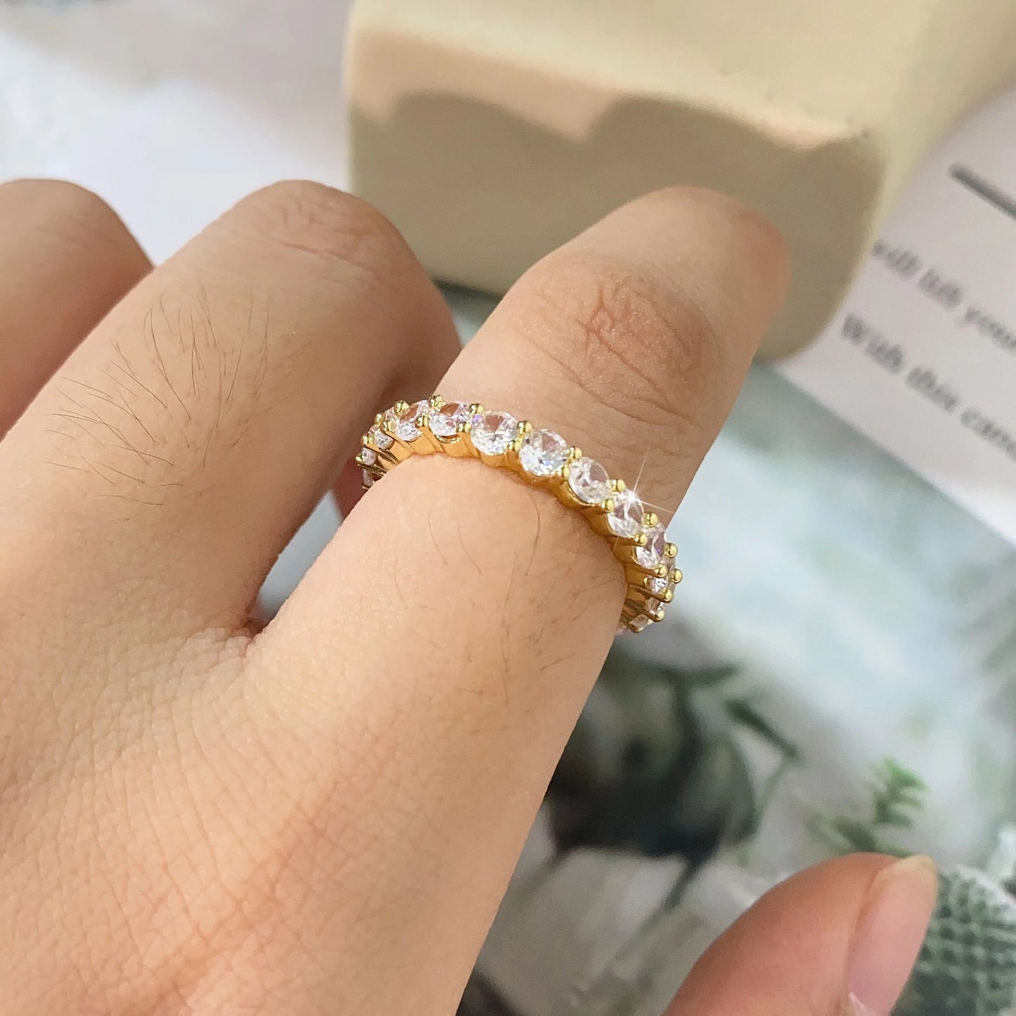 Classic Baguette Cubic Zirconia Engagement Rings for Women Luxury 18K Gold Color Plated Wedding Party Jewelry