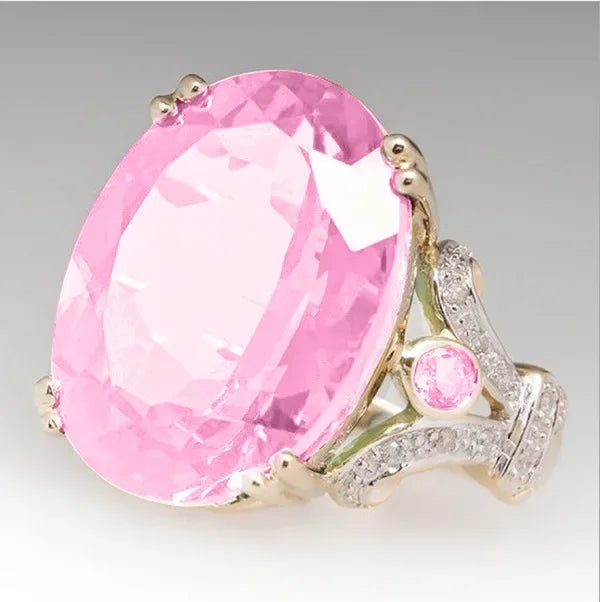 2024 New Luxury Women's Big Black Stone Ring Fashion Silver Zircon Wedding Rings Female Bride Love Engagement