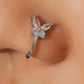 Zenat Vintage Gold Dragon Butterfly Faux Nose Ring Jewelry