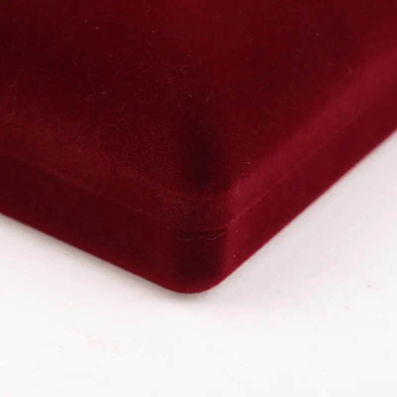 Flocking Gold Buckle Jewelry Box Red Velvet
