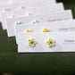 Handmade Multicolor Ceramic Flower Earrings With Stainless Steel Pin - Trendy And Eye-catching Jewelry Z638