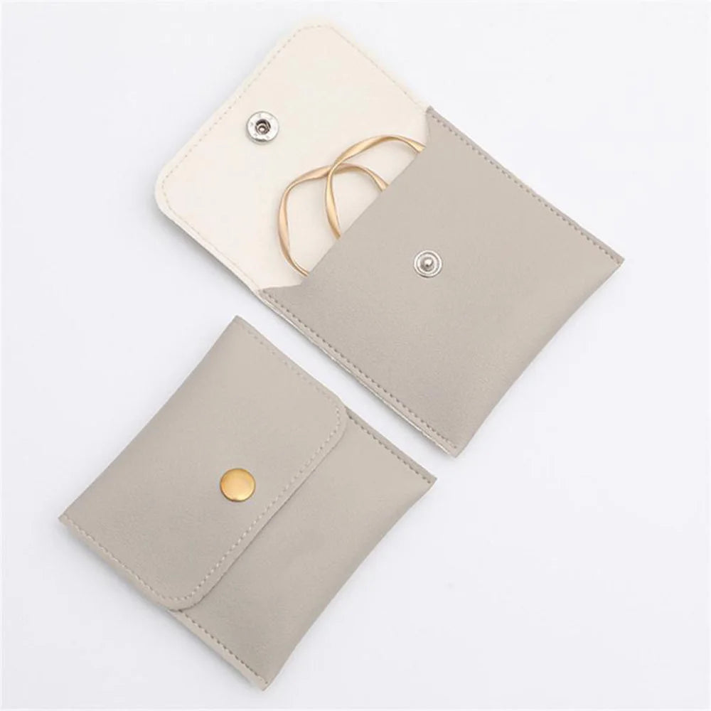 Leather Packaging Bag Set Flip-Top Paper Jewelry Box