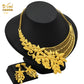 ANIID Luxury Indian Jewelry Sets for Women Party Dubai 24K Gold Color Necklace Set African Wedding Traditional Jewelry Gifts