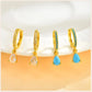 Delicate Cubic Zirconia Drop Earring for Women, Turquoise Droplets