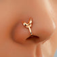 Zenat Vintage Gold Dragon Butterfly Faux Nose Ring Jewelry