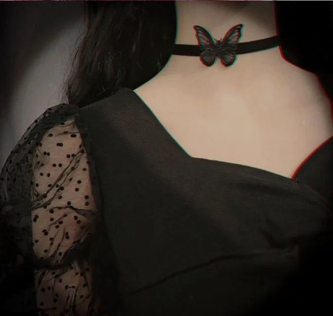 Neo-Gothic Punk Black Sexy Lace Chokers Necklace For Women Fashion Retro Clavicle Chain Halloween Collar Choker Steampunk Gifts