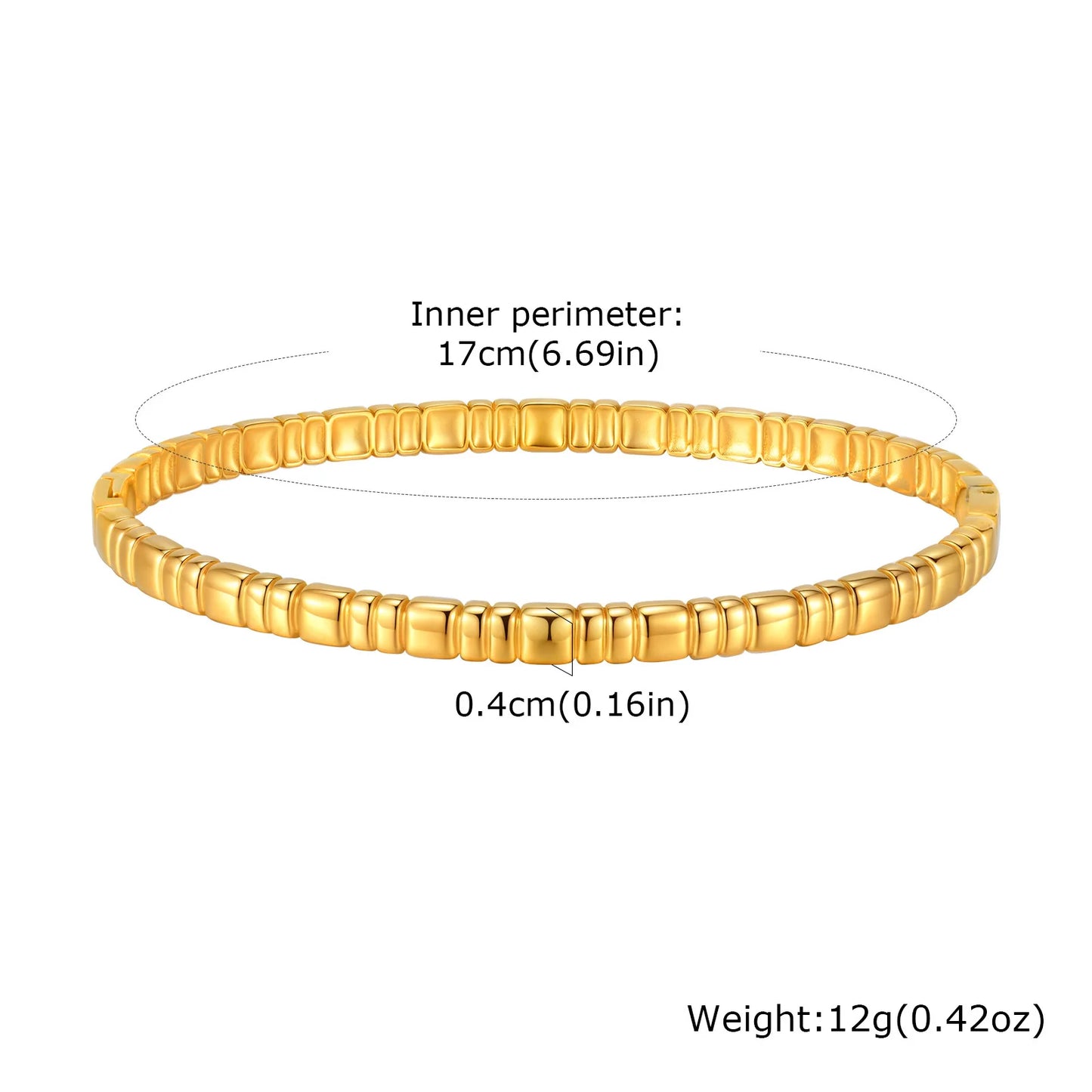 Vnox Romantic Zircon Cuff Bracelet For Women Geometric Fashion Lady Jewelry Stainless Steel Bangles Party Gold Color Never Fade