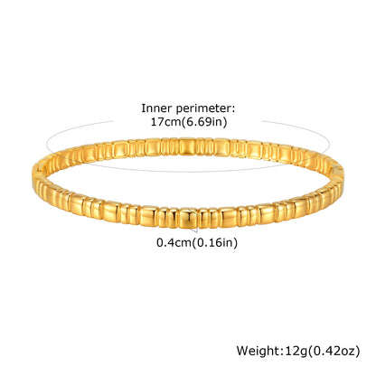 Vnox Romantic Zircon Cuff Bracelet For Women Geometric Fashion Lady Jewelry Stainless Steel Bangles Party Gold Color Never Fade