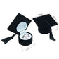 Graduation Bachelor Cap Doctor Hat Ring/Earrings Box