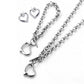 DOTIFI Set INS Exquisite Love Fashion Stainless Steel Bracelet Earrings Necklace Pendant Set Women's Daily Goods Party Favors
