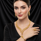 Zenat Dubai Gold Color 24k Luxury Necklace Set
