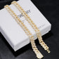 10mm Diamond Cuban Link Chain White Gold/18K Gold Plated Bling 5A+ CZ Necklace Rapper Hip Hop Luxury Jewelry for Men and Women