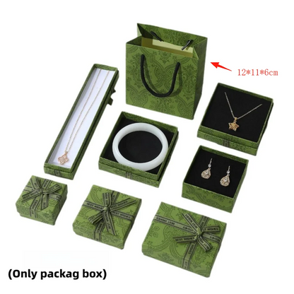 Elegant Bow Gift Box Matcha Green Paper Box