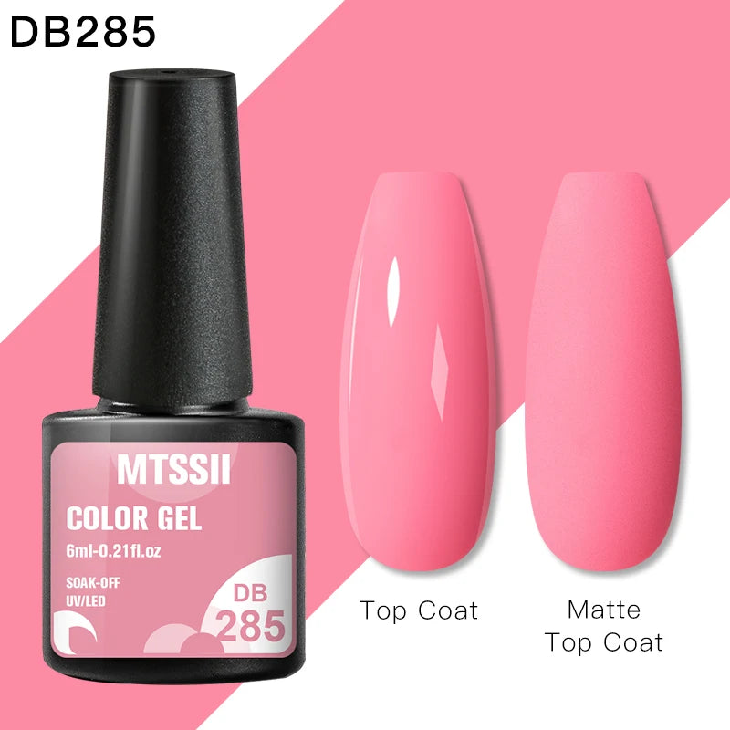 Mtssii 6ML Reflective Gel Nail Polish Shiny 14 Colors Semi-permanent UV Gel varnish Hybrid Nail Polish for Nail Art Manicure