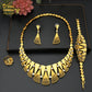 ANIID Dubai Jewelry Sets Gold Color 24k Luxury Big African Nigerian Necklace Bracelets Earring Ring For Wedding Jewelri Party