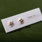 Handmade Multicolor Ceramic Flower Earrings With Stainless Steel Pin - Trendy And Eye-catching Jewelry Z638