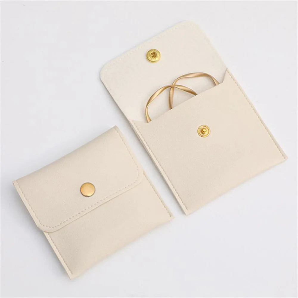 Leather Packaging Bag Set Flip-Top Paper Jewelry Box