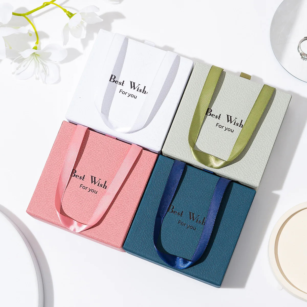 Handheld Jewelry Box Paper Pull-out Drawer Jewelry Case