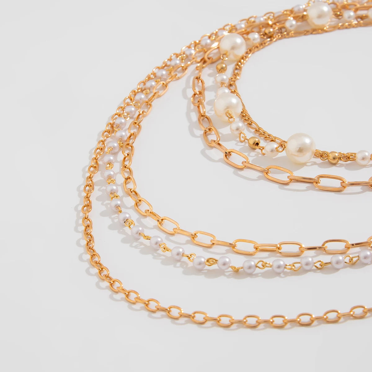 PuRui Trendy A multi-layered Slender Imitation Pearl Round Necklace For Women Temperament Banquet Aesthetic Jewelry Accessories