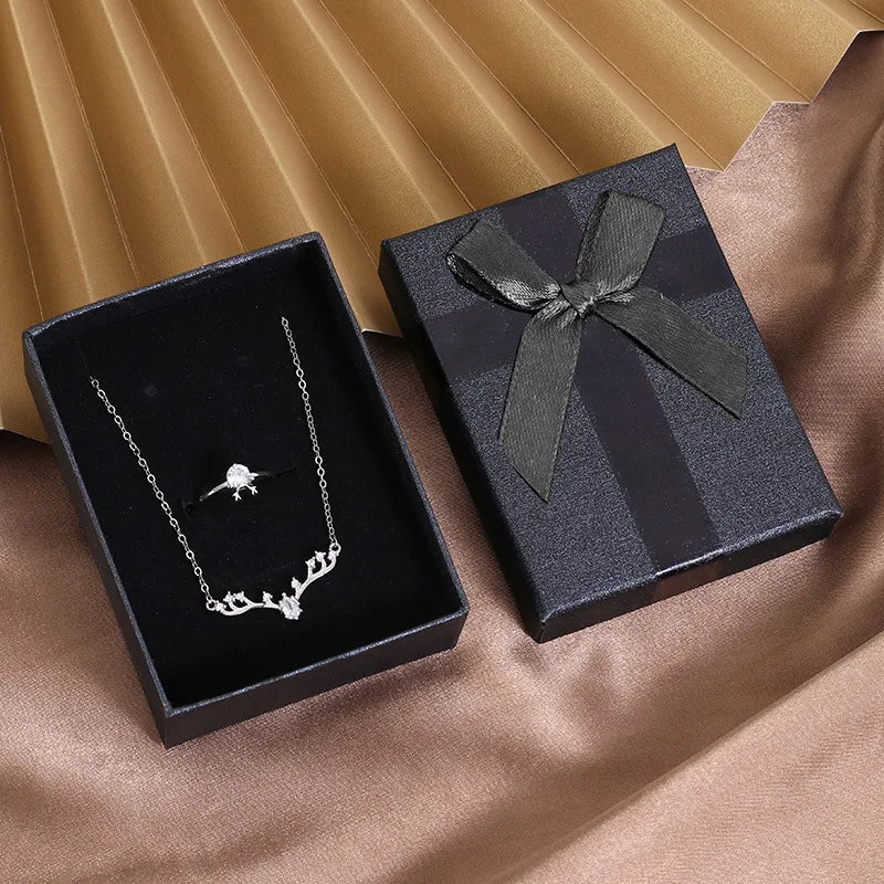 Jewelery Gift Box For Earrings Necklace Rings