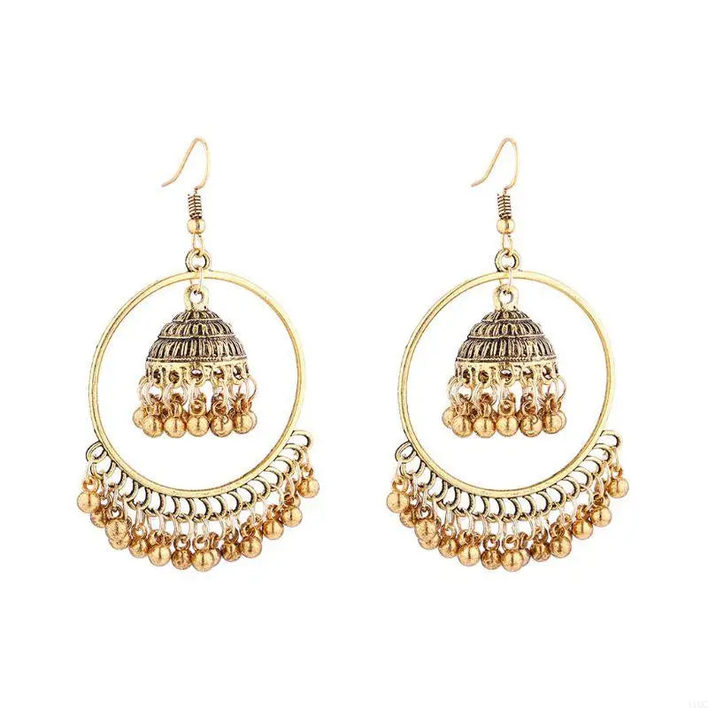 2025 New Retro Tassel Drop Earrings Jhumka Indian Ethnic Dangling Earrings for Women
