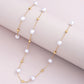 2 Pcs Exquisite Gold Color Bohemian Jewelry Set for Women Fashion Pearl Cross Pendant Necklace Bracelet Set Casual Jewelry Gifts