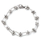 1PC 304 Stainless Steel Punk Style Bracelets Silver Color Wide Connector Chain Bracelet for Man Women Fashion Jewelry 19cm long