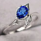 2025 New Blue Cube Zircon Ring Fashionable and Elegant High End Women's Bridal Wedding Luxury Personalized Jewelry Accessories