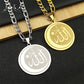 Muslim Islamic Quran Allah Crescent Moon Star Pendant Necklaces Stainless Steel Religious Amulet Ramadan Festival Jewelry
