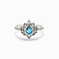 2025 New Fashion Sea Blue Cubic Zirconia Women's Wedding Ring Luxury Engagement Party Elegant   Brilliant Jewelry
