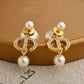 Elegant And Sweet Pearl Earrings Are Suitable For Women To Wear Fashionable Jewelry For Daily Travel, Parties And Banquets