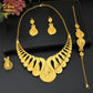 ANIID Dubai Jewelry Sets Gold Color 24k Luxury Big African Nigerian Necklace Bracelets Earring Ring For Wedding Jewelri Party