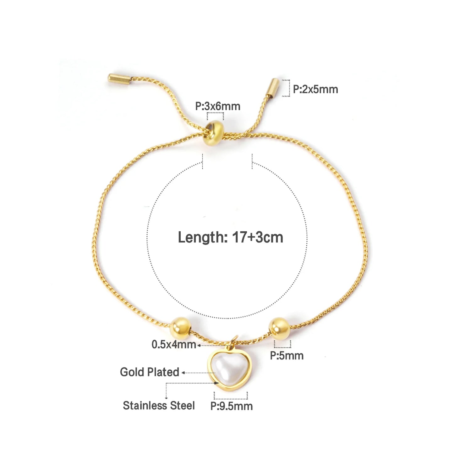 LUXUSTEEL Stainless Steel Heart Coin Charm Bracelet for Women Girl Golden Color Cuban Link Chain Bracelet Jewelry Gift 20cm