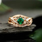 2025 New Luxury High End Party Women's Ring Bright Green Oval Crystal Noble  Retro Style Accessories Gorgeous Gift