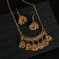Luxury Retro Indian Jewelry Set Earring/Necklace Bijoux Wedding Jewelry Hangers Ethnic Carved Jhumka Earrings