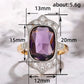 Gorgeous Sparkling Crystal Zircon Design Ring for Women, Exquisite and High-end Accessories  Women's Temperament Jewelry