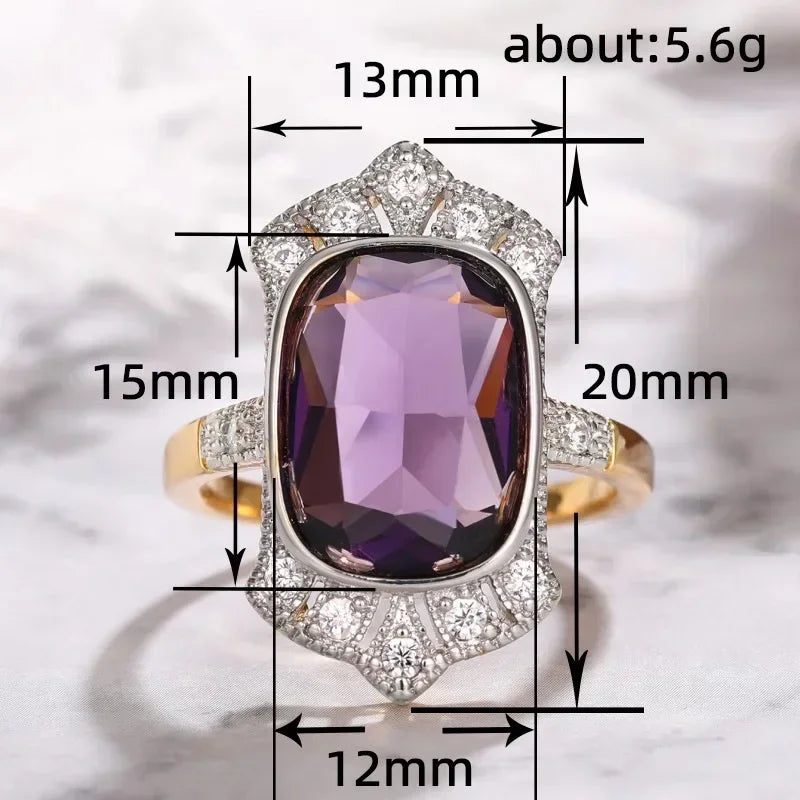 Gorgeous Sparkling Crystal Zircon Design Ring for Women, Exquisite and High-end Accessories  Women's Temperament Jewelry