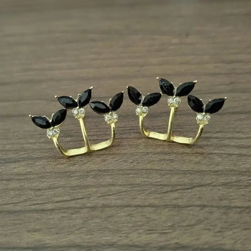 925 Silver Needle Green Flower Earrings For Women Korean Fashion Jewelry 2025 Trending Luxury Zircon Leaf Women's Stud Earrings